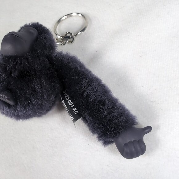 RARE Kipling FRANKI Navy Blue Monkey Keychain Keyring Deep Purple Plush LIMITED - Picture 5 of 9